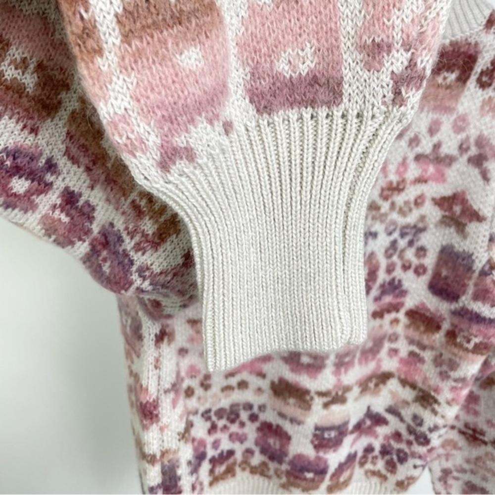 LOVESHACKFANCY Kirsten Floral Jacquard Sweater <VALENTINE> - Picture 7 of 10